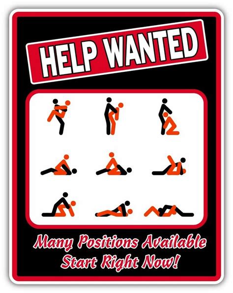 Help Wanted Adult Office Kama Sutra Job Sex Funny Vinyl