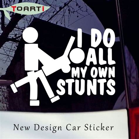 buy i do all my stunts decal funny car stickers sexy