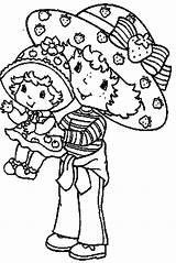 Shortcake Strawberry Coloring Apple Dumplin Sister Carrying Her Little sketch template