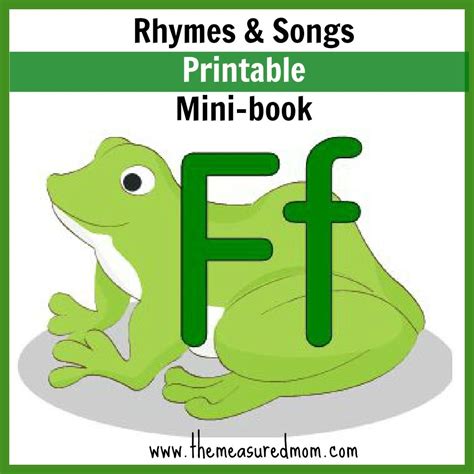 letter  minibook rhymes songs books school  pre school