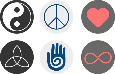 symbols  love peace healing zen  vector art  vecteezy