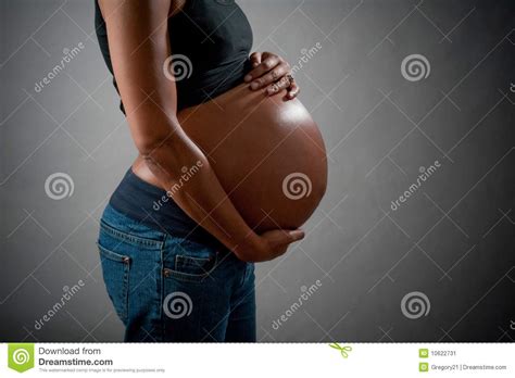 pregnant african american holding belly stock image image of love marriage 10622731