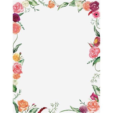 flower border paper printable images   finder