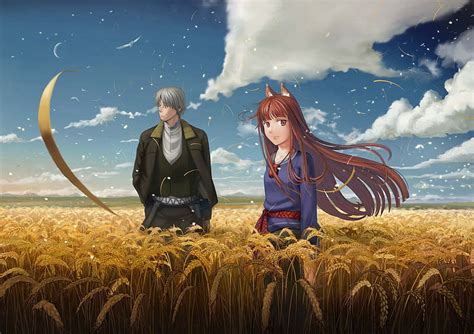 Holo X Lawrence Craft Anime Couple Romance Spice And Wolf Wheat