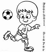 Football Coloring Pages Soccer Player Playing Nfl Drawing Neymar Players Drawings Printable Kids Color Girl Print Sports Jersey Beautiful Ball sketch template