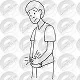 Stomach Hurts Outline Watermark Register Remove Login sketch template