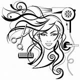 Salon Drawing Hair Cosmetology Beauty Stylist Getdrawings Drawings Salons Paintingvalley sketch template