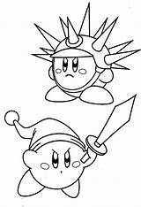 Coloring Kirby Pages Smash Colorear Para Super Sheets Bros Printable Colouring Dibujos Color Kids Brothers Books Cartoon Characters Sword Kidsplaycolor sketch template