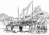 Barco Dampfschiff Malvorlage Vaporetto Steamboat Kleurplaat Stoomschip Willie Stampare Educima Abbildung Große Herunterladen sketch template