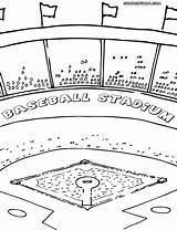 Baseball Field Coloring Pages Color Printable Getcolorings Print sketch template
