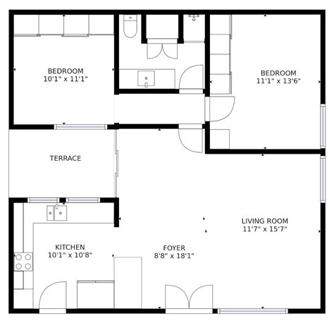 simple house plan  dimension