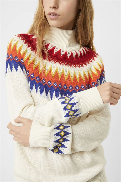 high neck fairisle jumper jumpers cardigans french connection fair isle jumpers