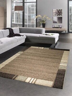 modern vloerkleed laagpolig vloerkleed woonkamer vloerkleed uni bruin beige ebay
