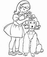 Dog Coloring Pages Girl Print Dogs Color Printable Girls Her Animal Puppy Cdec Bossy Cute Kids Puppies Owner Book Popular sketch template