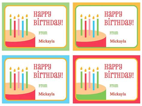 printable birthday party gift tags