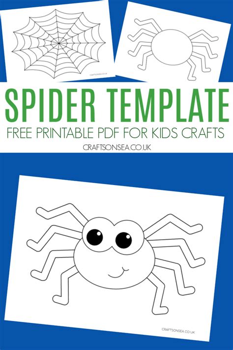 printable spider template crafts  sea
