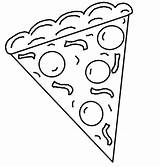 Pizza Coloring Pages Slice Printable Cheese Kids Drawing Clipart Whole Color Print Sheets Board Preschool Getcolorings Food Book Getdrawings Clipground sketch template