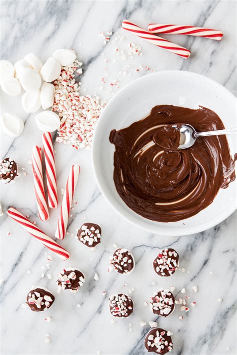 Recipe For Homemade Chocolate Dipped Candy Cane Marshmallows Good