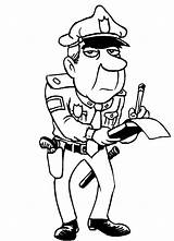 Police Officer Coloring Ticket Speeding Pages Clipart Cartoon Kids Drawing Clip Man Give Officers Printable Colouring Giving Hat Print Books sketch template