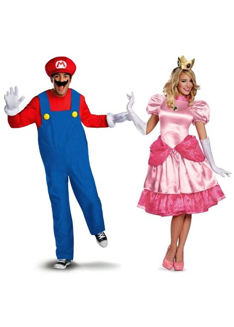 mario and peach couples costume cosplay costumes