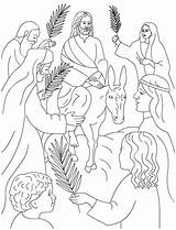 Palm Sunday Coloring Kids Pages Color Print Size Search sketch template