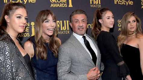 exclusive sylvester stallone reacts to daughters being named miss golden globes 2017 it s