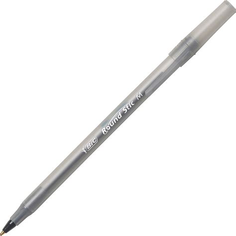 bic  stic ballpoint pens medium  point black black barrel