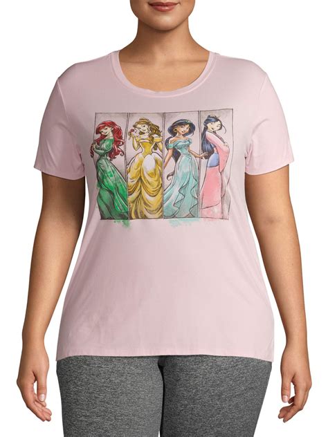 disney princesses womens  size side slit  shirt walmartcom
