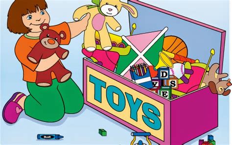 kids putting  toys clip art library