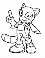 Marine Raccoon Coloring Pages Sonic Categories Hedgehog sketch template