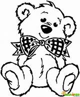 Coloring Pages Bear Teddy Drawing Kids sketch template