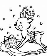 Reindeer Coloring Pages Christmas Cute Coloring4free Presents Printable Caribou Color Related Posts sketch template