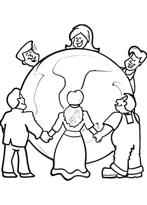 coloring page hes    world   hands people