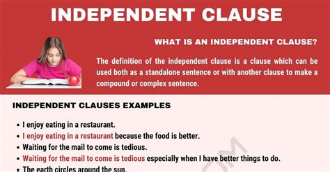 independent clause definition  examples  independent clauses