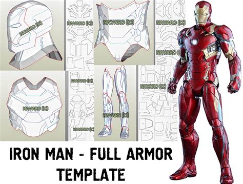 iron man mk  foam template iron man armor pattern etsy iron man cosplay iron man armor