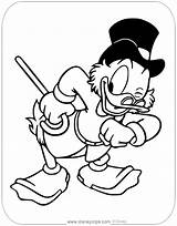 Scrooge Coloring Ducktales Pages Disneyclips Winking Disney sketch template