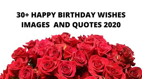 30 Happy Birthday Wishes Images And Quotes 2020 Text