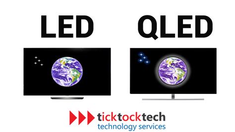 difference  led  qled televisions