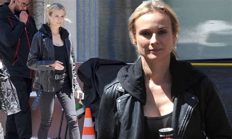 Diane Kruger Quenches Her Thirst With A Can Of Coca Cola On Set Of