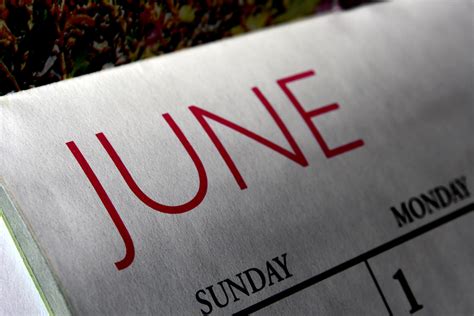 june calendar picture  photograph  public domain