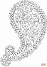 Paisley Coloring Pages Floral Categories sketch template