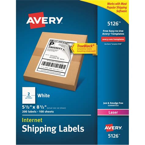 avery trueblock shipping labels       labels