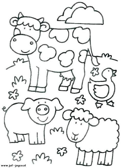 farm animal coloring book printable children animals pages  farm