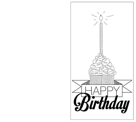 coloring birthday folding card coloring pages happy birthday coloring