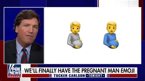 hilarious tucker carlson mocks  unveiled pregnant man emoji