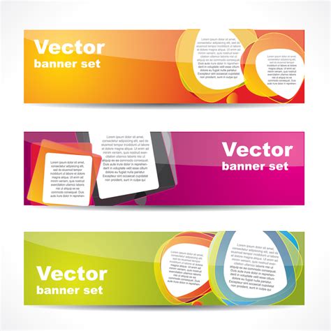 glossy web banners vector
