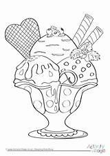 Colouring Ice Cream Pages Sundae Coloring Fill Color Winter Summer Village Activity Scoop Printable Food Colour Filler Bucket Girl Getcolorings sketch template