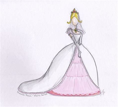princess peach wedding dress  nhathy  deviantart