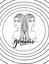 Geminis Coloring sketch template