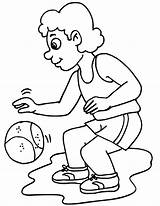 Basketball Coloring Pages Dribbling Boy Printactivities Kids Dessin Colorier Gif Printable Print Parker Tony Appear Printables Printed Only When Will sketch template